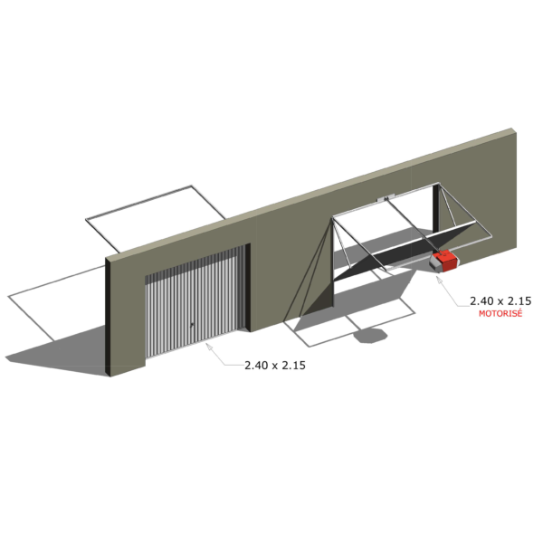 Porte de garage basculante 3D