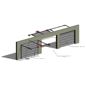 Porte de garage sectionnelle 3D